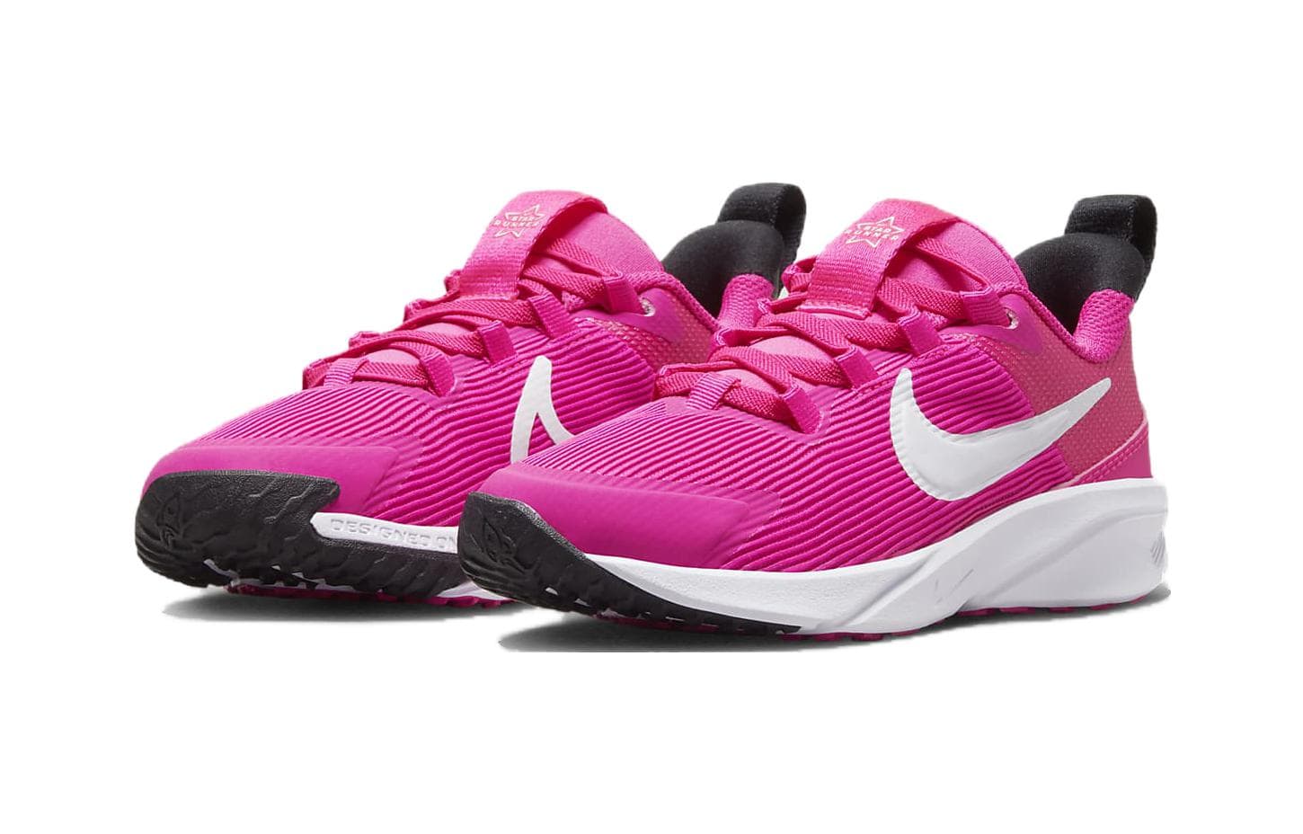 Кроссовки Nike Star Runner 4 противоскользящие низкие детские беговые кроссовки розовые и белые для детей 3-7 лет - изображение 3