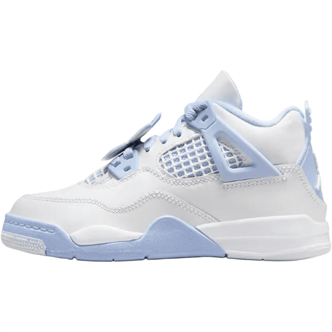 Кроссовки для баскетбола Jordan Air Jordan 4 Low Top Детские баскетбольные кроссовки Белый Синий Малыш - изображение 1