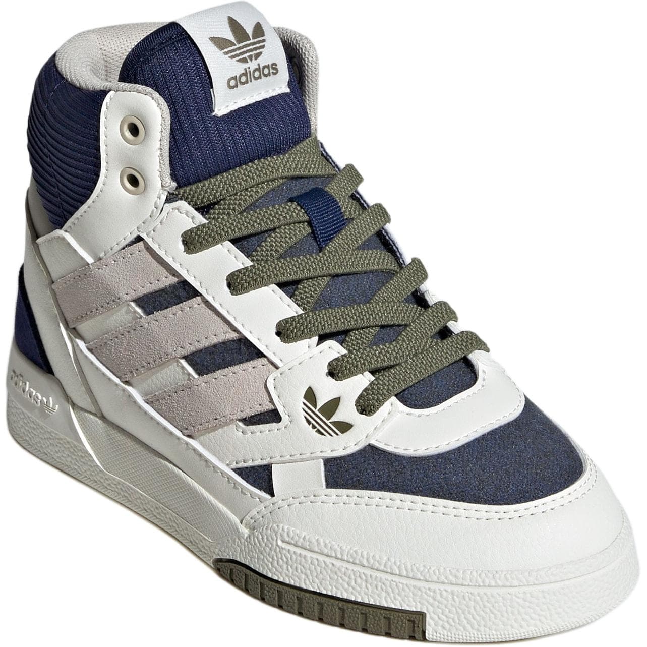 Кроссовки Adidas Originals DROP STEP SE Амортизация Износостойкие Высокие Кеды Детская Скейтбординг Обувь Белая Детская - изображение 3