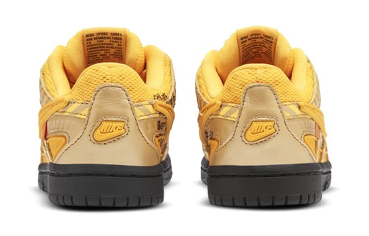 Кроссовки OFF-WHITE x Nike Rubber Dunk University Gold - изображение 6