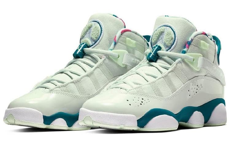 Кроссовки для баскетбола Jordan Air Jordan 6 Rings Green Abyss GS - изображение 5