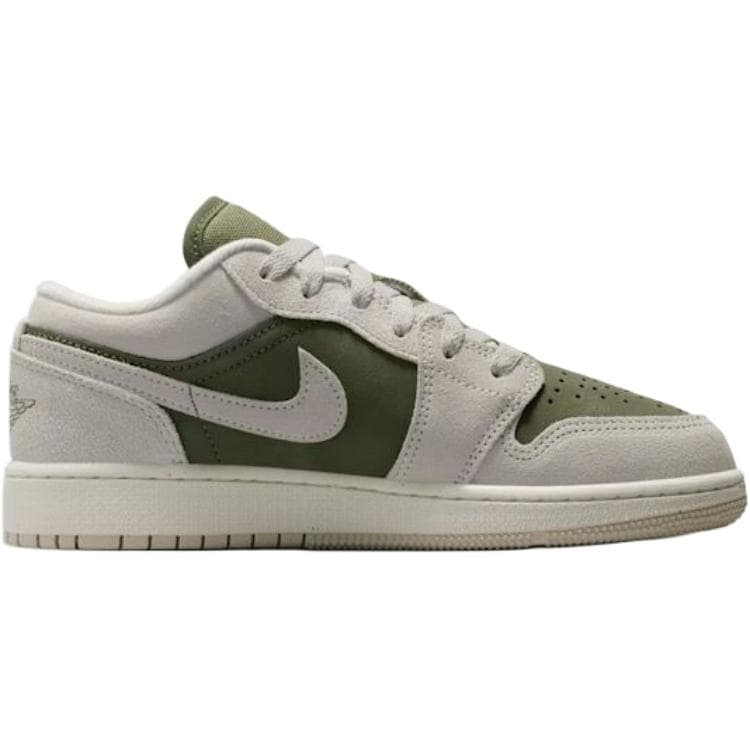 Кроссовки для баскетбола Jordan Air Jordan 1 Low Топ Баскетбольные кроссовки Серо-зеленый Унисекс - изображение 2