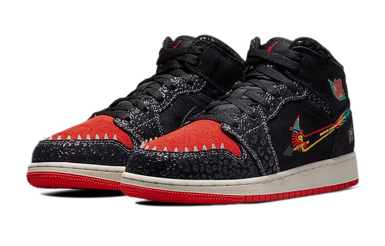 Кроссовки для баскетбола Jordan Air Jordan 1 Mid SE "Siempre Familia" GS - изображение 4