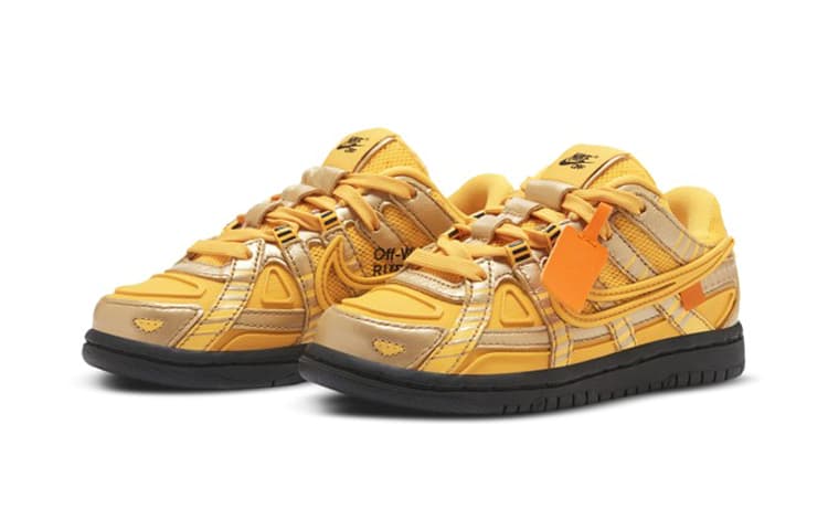 Кроссовки OFF-WHITE x Nike Rubber Dunk University Gold - изображение 4