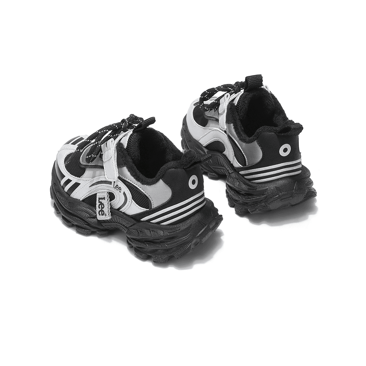lee С флисовой подкладкой Подкладка Удобный Амортизация Легкий Модный Уличный Low Top Athletic Обувь Черный Детский - изображение 4