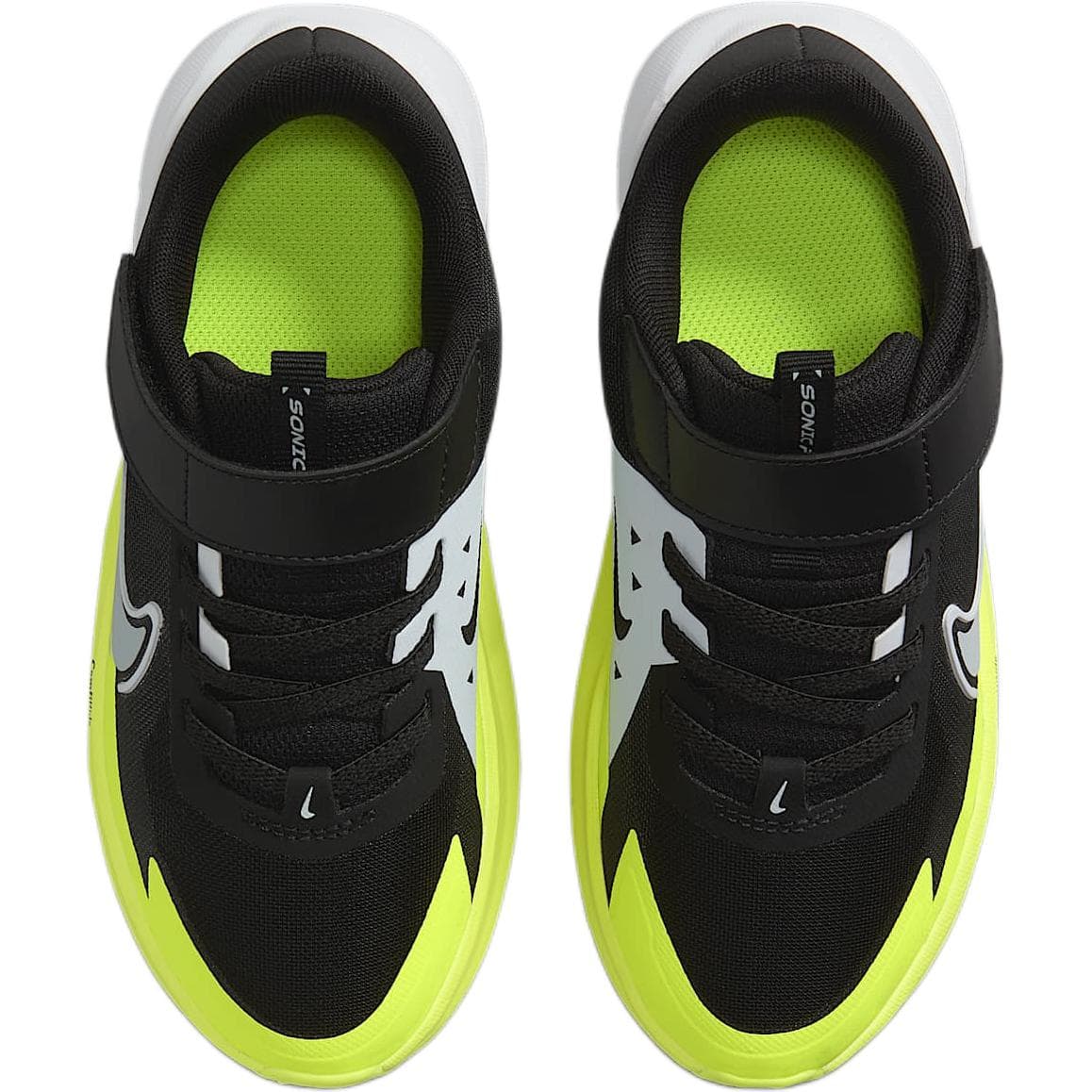 Кроссовки Nike SONIC FLY Устойчивые к истиранию низкие беговые кроссовки Черный Зеленый Детский - изображение 4