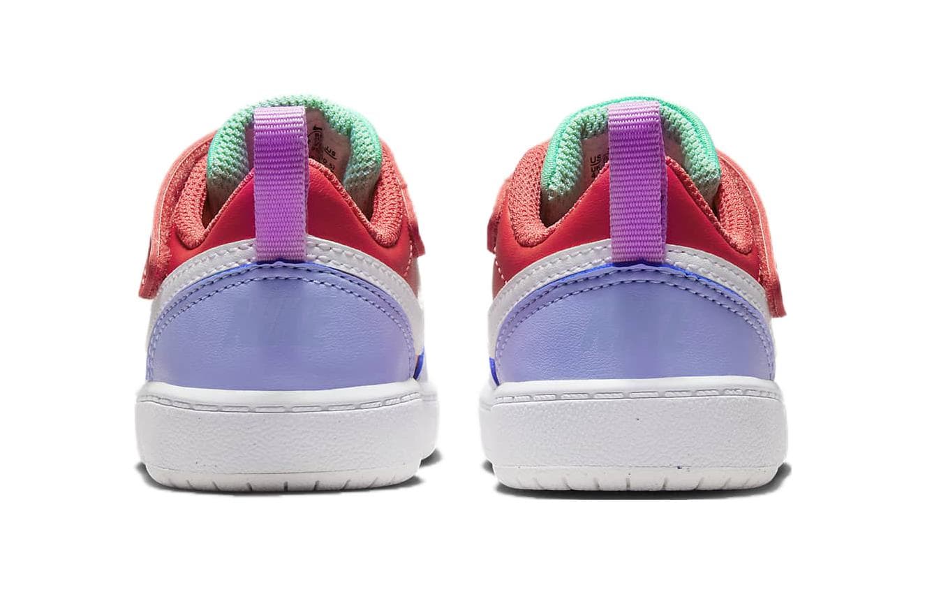 Кроссовки Nike Court Borough Low Recraft Дышащая Низкая Обувь для Малышей Белый Фиолетовый Для Младенцев и Малышей - изображение 5
