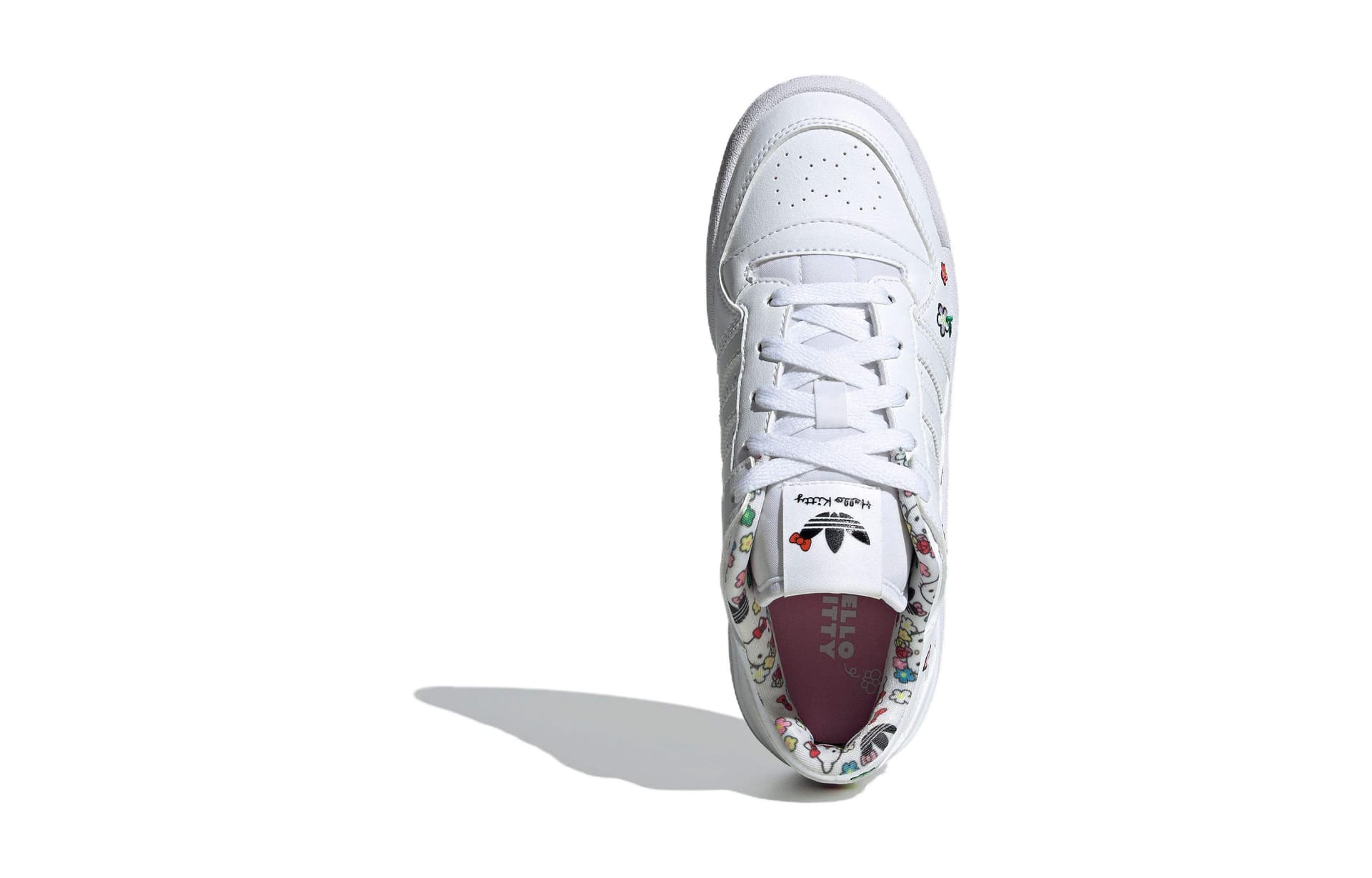 Кроссовки Hello Kitty X adidas originals FORUM Синтетическая кожа Удобная Амортизация Низкий верх Детская Скейтбординг Обувь Белый - изображение 4