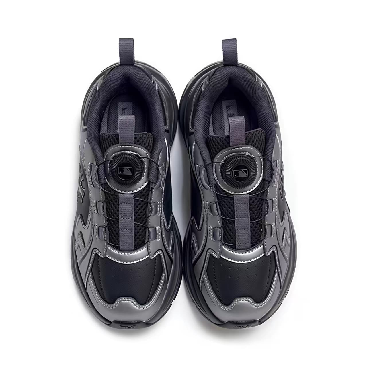 Кроссовки MLB Curve Runner Аbrasion Resistant Детские повседневные кроссовки Черные Детские - изображение 3