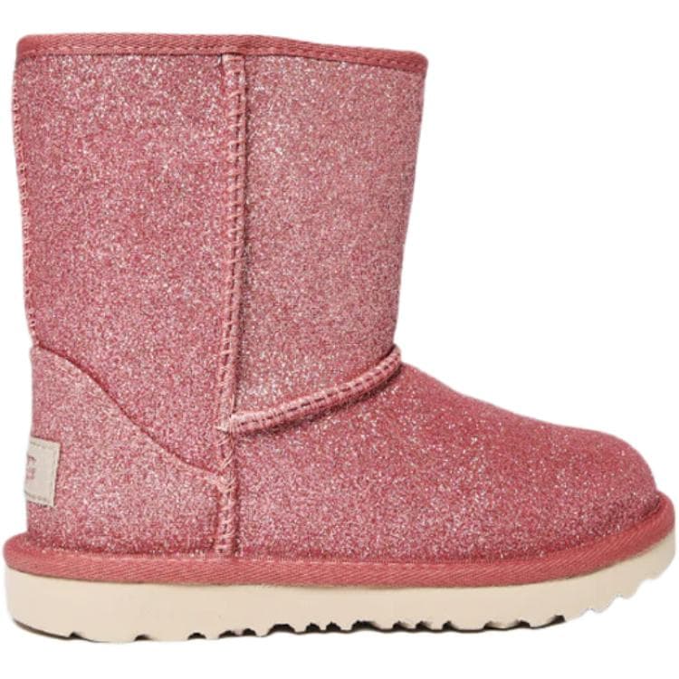 UGG CLASSIC SHORT Противоскользящие Термические Противоскользящие Термические Детские ботинки Розовые - изображение 2