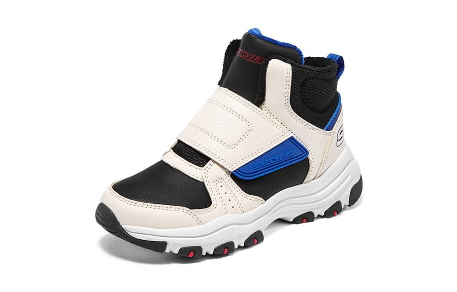 Кроссовки Skechers Abrasion Resistant Abrasion Resistant MID Топ Детские Лайфстайл Обувь Черный Белый Синий Подростки - изображение 4