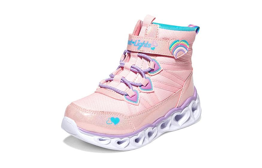 Кроссовки Skechers Heart Lights Anti KICK Амортизация Детская повседневная обувь Розовый Многоцветный Подростки - изображение 3
