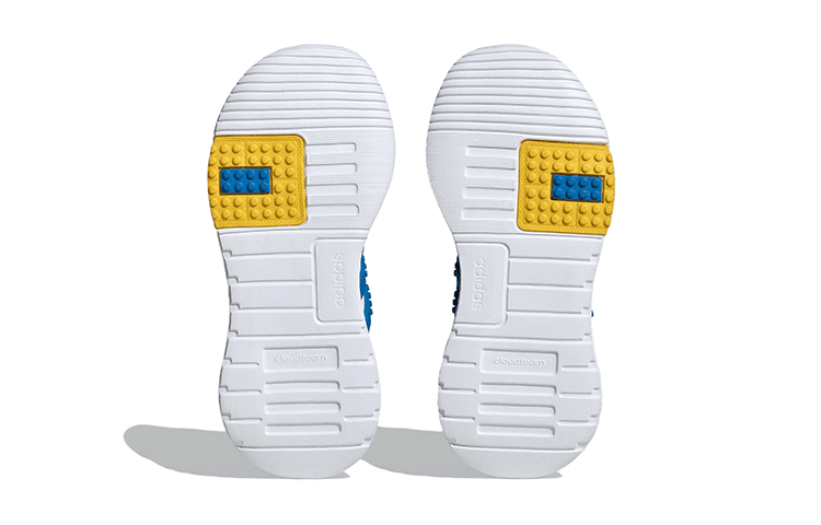 Кроссовки LEGO x Adidas Neo Racer TR21 Эластичная ткань устойчивая к истиранию низкий топ детская беговая обувь белый и синий - изображение 6