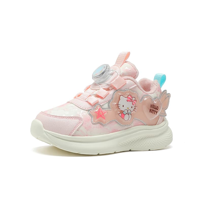 Кроссовки Sanrio Hello Kitty Утолщенная флисовая подкладка Милый и симпатичный Удобный Модный Повседневный Мультяшный Мальчики и девочки Амортизация Износостойкий Oтскок Легкий Термозащитный Баланс Лоу-топы Детские беговые кроссовки Подростки - изображение 2