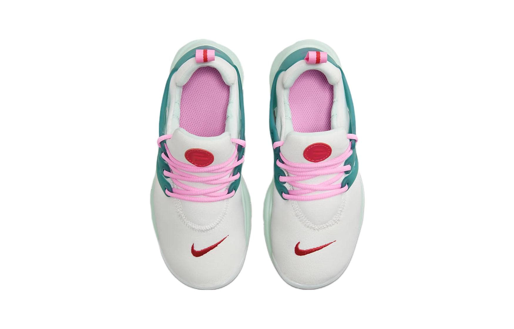 Кроссовки Nike Air Presto Устойчивые к истиранию Низкие Кроссовки для Беговых Занятий Детские Белые Зеленые для Возраста 3-7 Лет - изображение 3