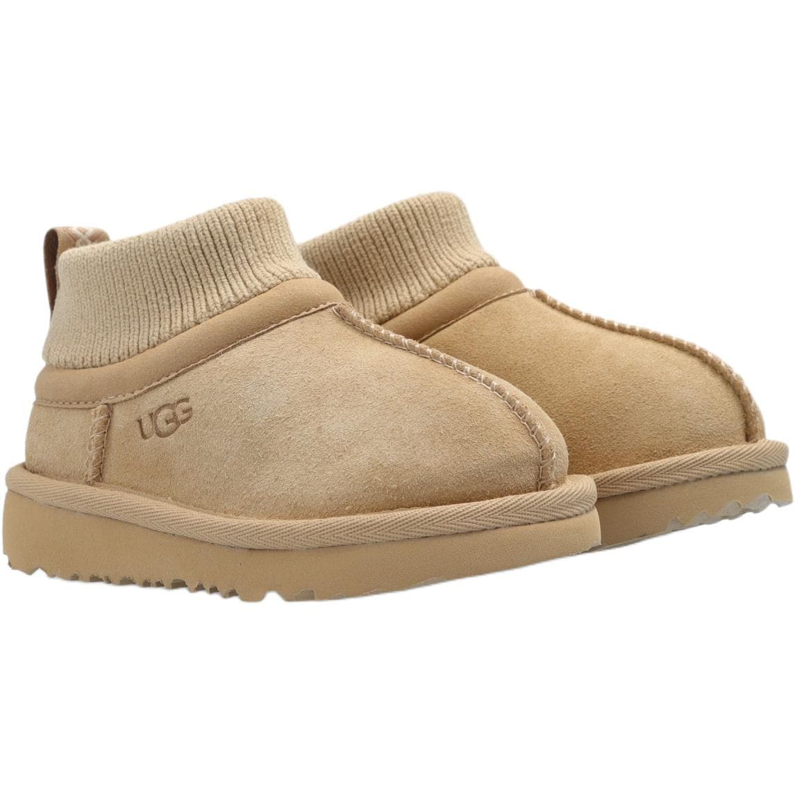 Кроссовки UGG CLASSIC ULTRA MINI Противоскользящая Устойчивая к истиранию Высокий Верх Обувь для малышей Коричневый Детский - изображение 4