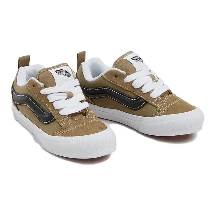 Кроссовки Vans Knu Skool Холст Низкий Верх Детская Скейтбординг Обувь Зеленая Детская - изображение 3