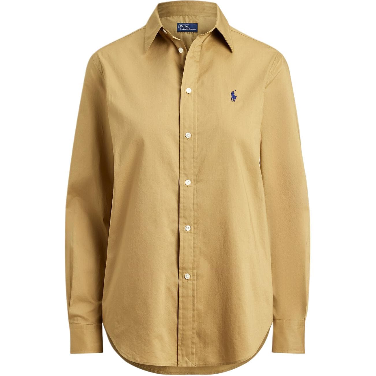 Блузка Polo Ralph Lauren SS26 Рубашка Классическая версия Женские Коричнево-желтый - изображение 1