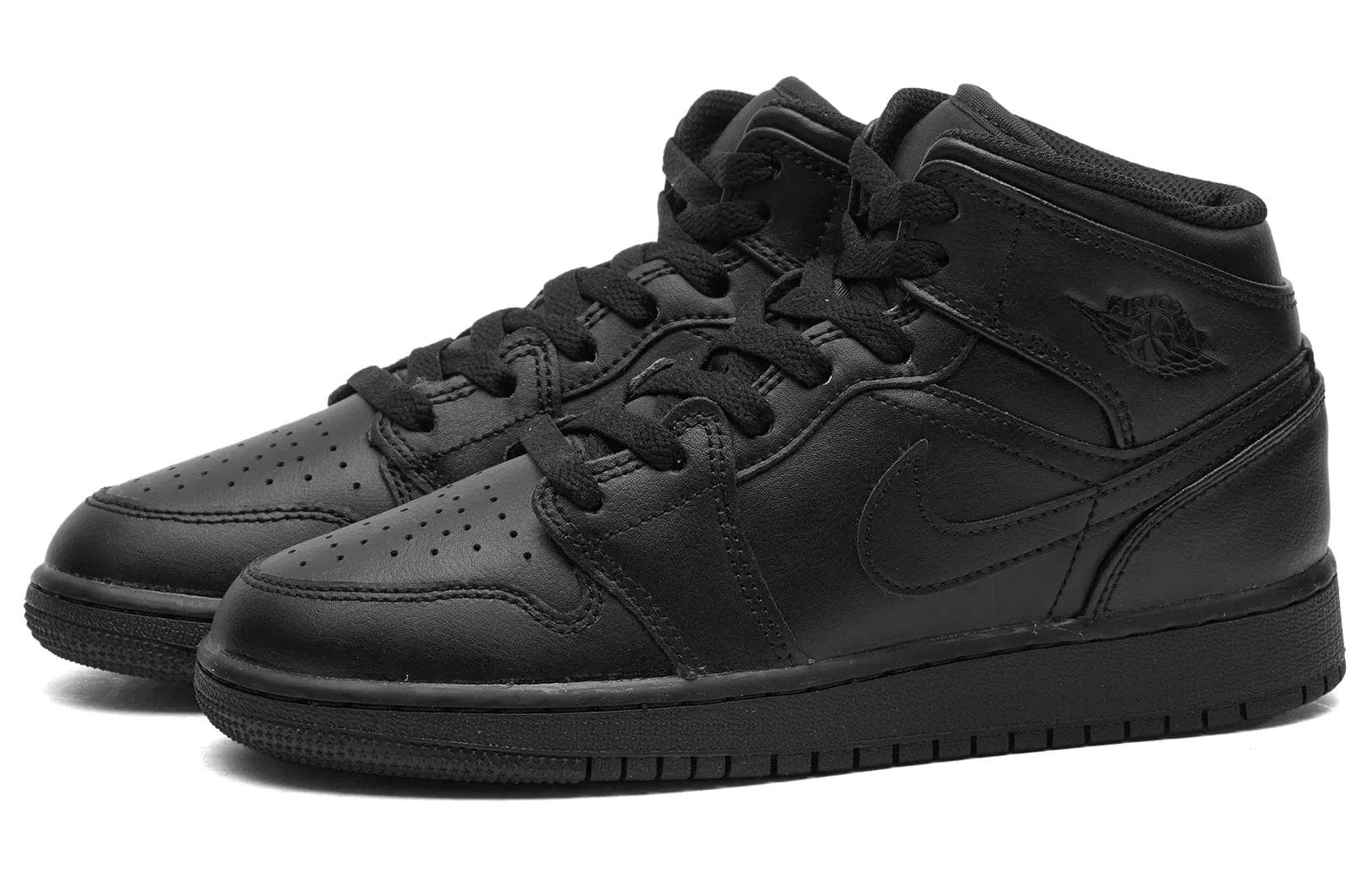 Кроссовки для баскетбола Jordan Air Jordan 1 MID Кожа Амортизация Устойчивость к истиранию MID Топ Баскетбольные кроссовки Черный Унисекс - изображение 3