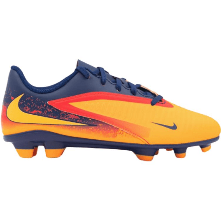 Бутсы Nike Phantom 6 Противоскользящие Устойчивые к истиранию Низкие Футбольные бутсы Желто-синие Детские - изображение 2
