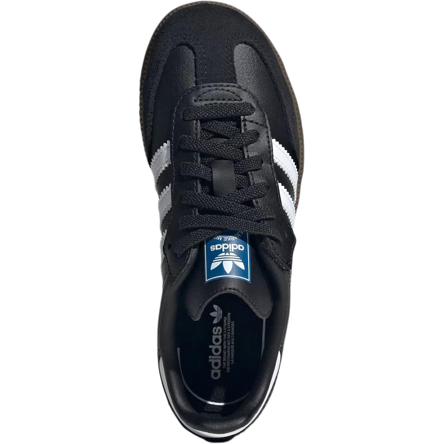 Кроссовки Adidas Originals Samba OG Кожа Low Топ Детский Скейтбординг Обувь Основной черный Детский - изображение 5