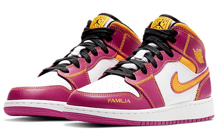 Кроссовки для баскетбола Jordan Air Jordan 1 Mid "Familia" GS - изображение 6