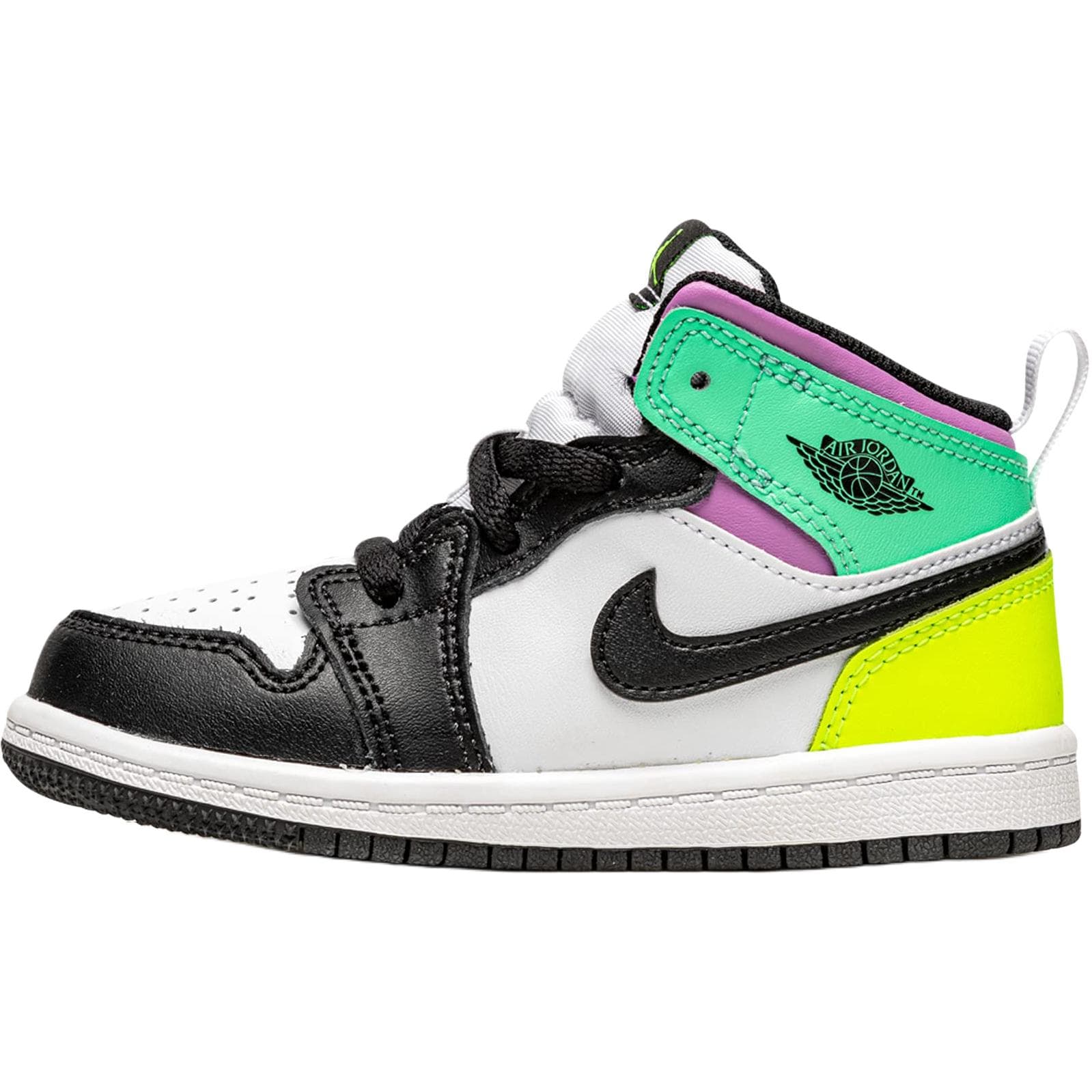 Кроссовки Jordan Air Jordan 1 MID Противоскользящая Обувь для младенцев и малышей Белый черный Infant and Toddler - изображение 1