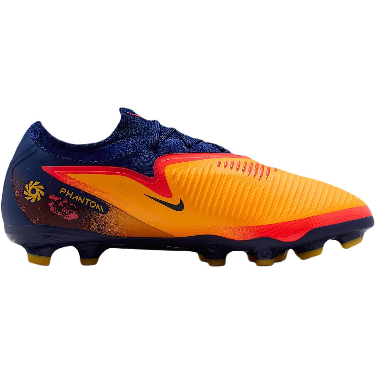 Бутсы NIKE Jr. Phantom 6 Противоскользящие Низкие Детские Футбольные Бутсы Оранжевые Синие Детские - изображение 2