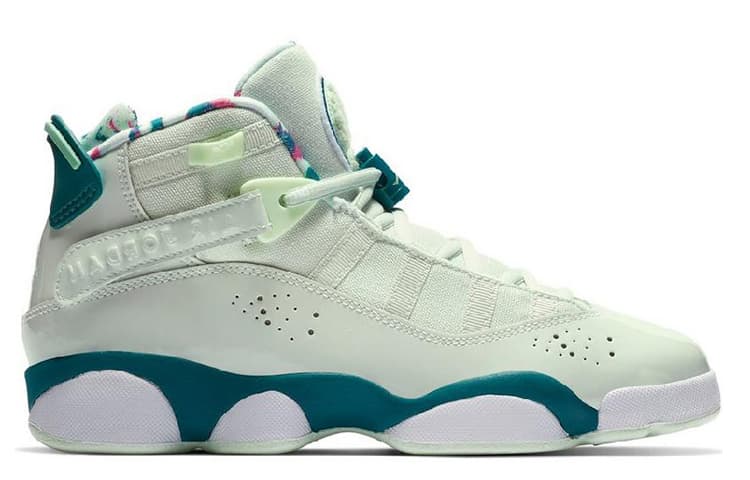 Кроссовки для баскетбола Jordan Air Jordan 6 Rings Green Abyss GS - изображение 4