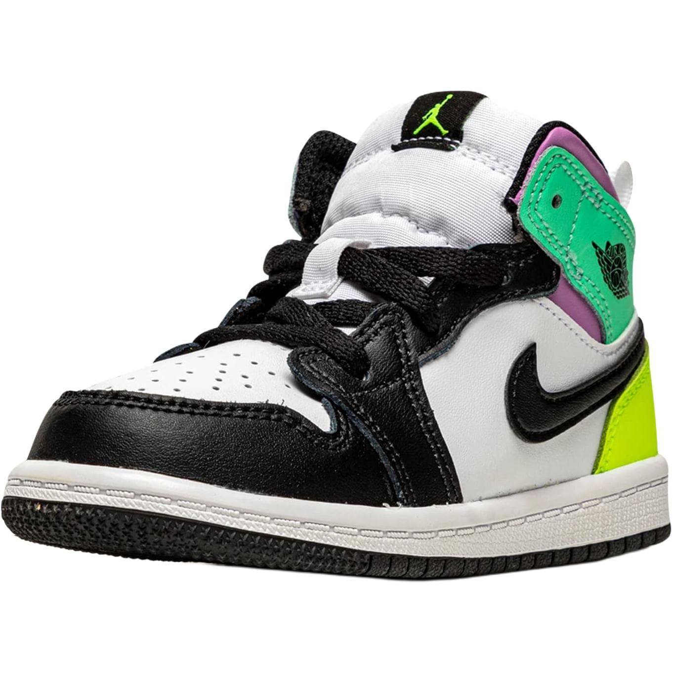 Кроссовки Jordan Air Jordan 1 MID Противоскользящая Обувь для младенцев и малышей Белый черный Infant and Toddler - изображение 3