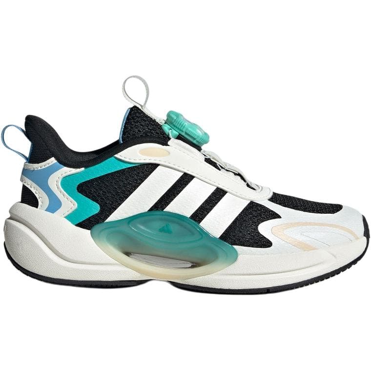 Кроссовки Adidas Galaxy Abrasion-Resistant Низкие Кеды для Детей Lifestyle Черный Белый Зеленый Детский - изображение 2