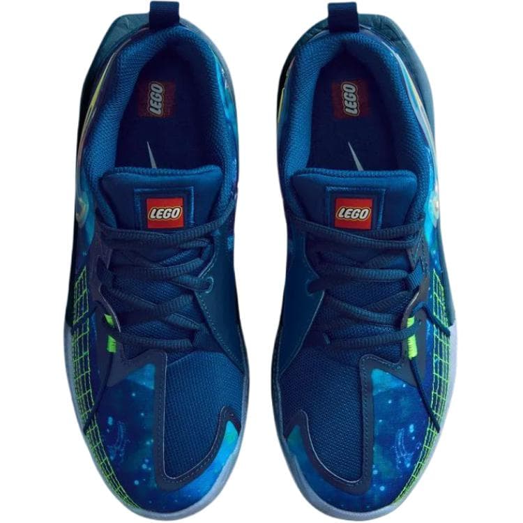 Кроссовки для баскетбола Nike X LEGO G.T. Cut 3 Low Топ Детские Баскетбольные Кроссовки Brave Синий Chrome Покрытый Зеленый Детский - изображение 4