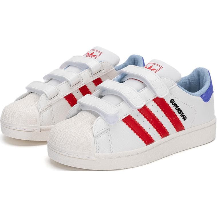 Кроссовки Adidas Originals Superstar 2 Синтетическая кожа Anti KICK Амортизация Низкий верх Детская обувь для скейтбординга Белый - изображение 3