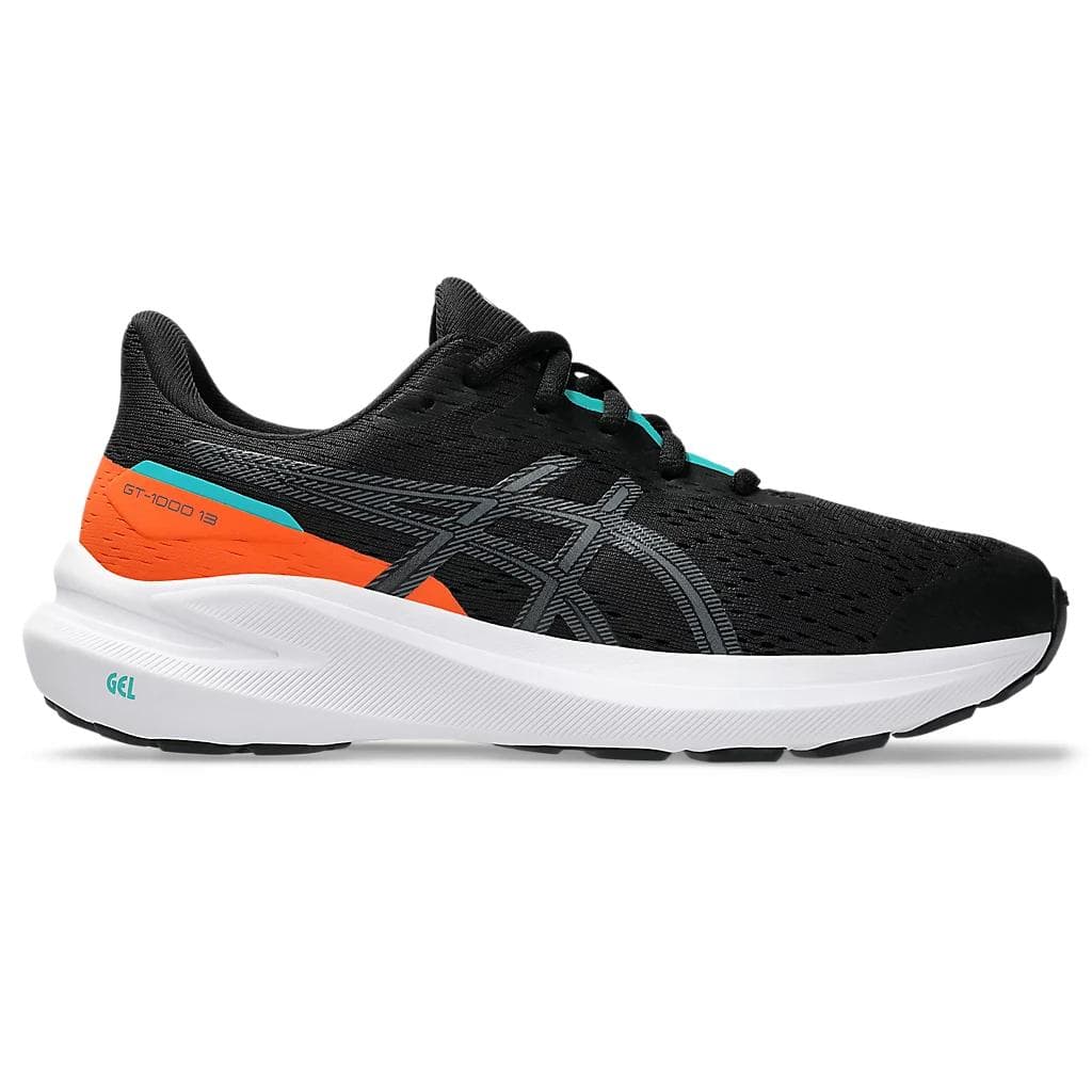 Asics GT 1000 13 Устойчивые к истиранию Низкие Кроссовки для тренировок Детские Черный Угольный Детский - изображение 2