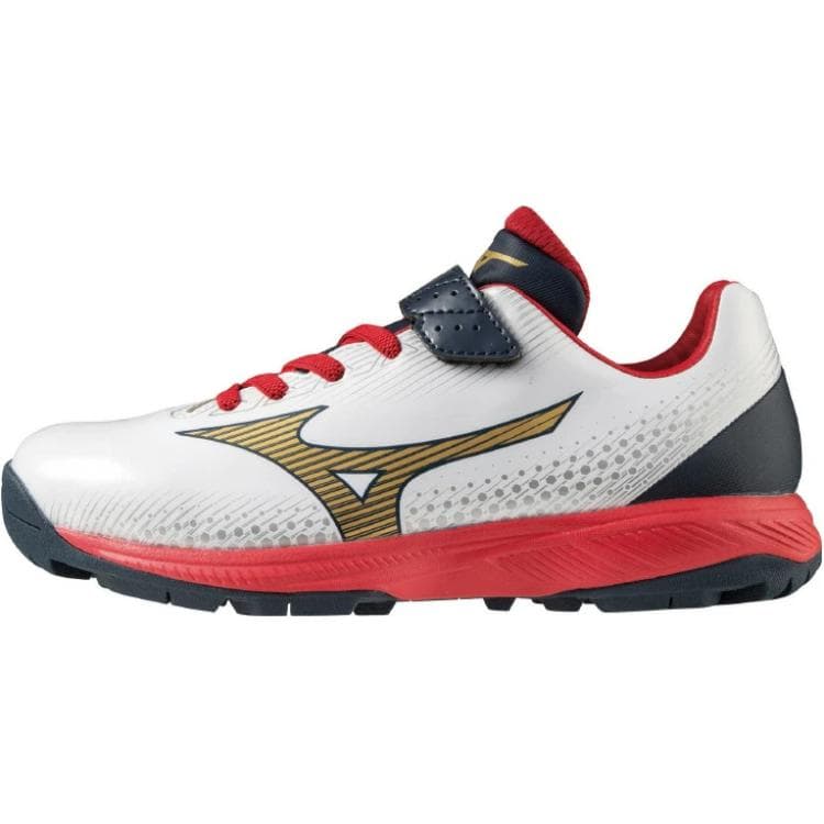Mizuno Противоскользящие Износостойкие Низкие Детские Кроссовки для Тренировок Белый Синий Красный - изображение 1