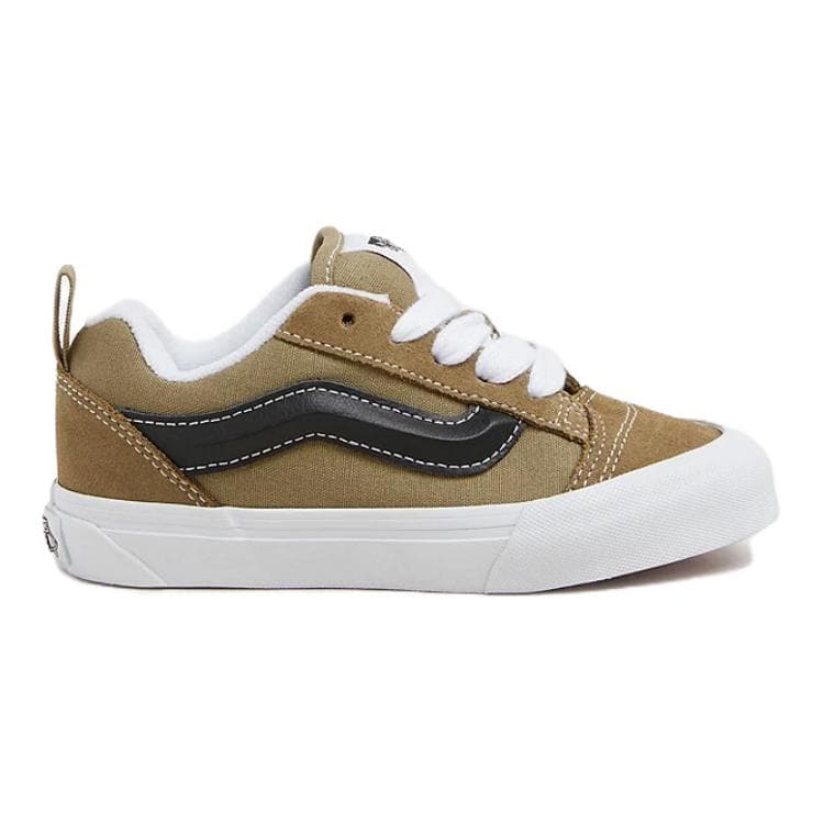 Кроссовки Vans Knu Skool Холст Низкий Верх Детская Скейтбординг Обувь Зеленая Детская - изображение 2