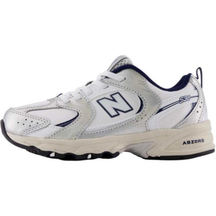 Кроссовки New Balance NB 530 Удобные Устойчивые к истиранию Низкие Детские Лайфстайл Кроссовки Серебристо-Белые Детские - изображение 1