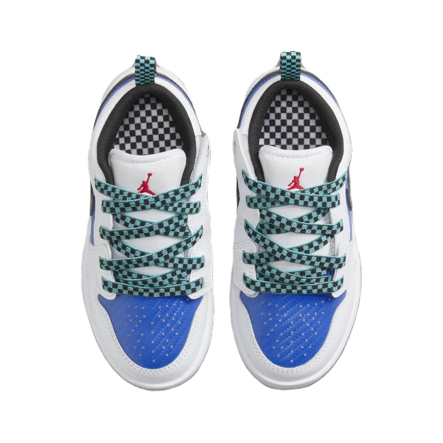 Кроссовки Jordan Air Jordan 1 Low Топ Детская Обувь для Скейтбординга Белый Синий Малыш - изображение 4