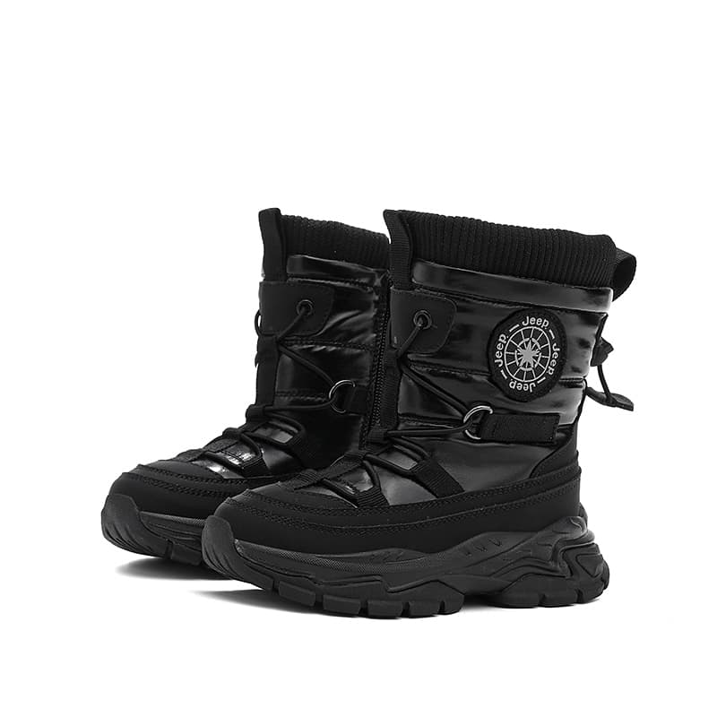 Jeep Детские зимние сапоги High Top Воинский черный [с флисовой подкладкой термический теплый с замком] Kids - изображение 7