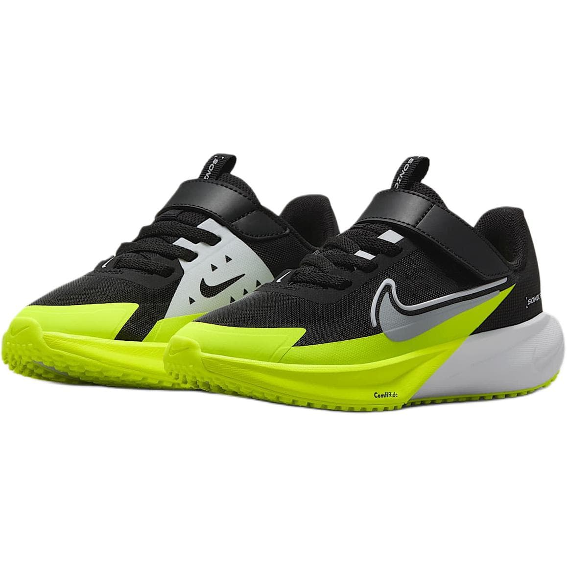 Кроссовки Nike SONIC FLY Устойчивые к истиранию низкие беговые кроссовки Черный Зеленый Детский - изображение 3
