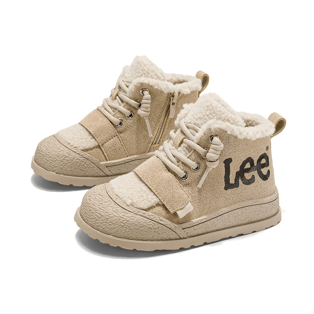 lee С флисовой подкладкой Теплоизоляционный Fashion Versatile Детские утепленные и зимние ботинки Хаки - изображение 2