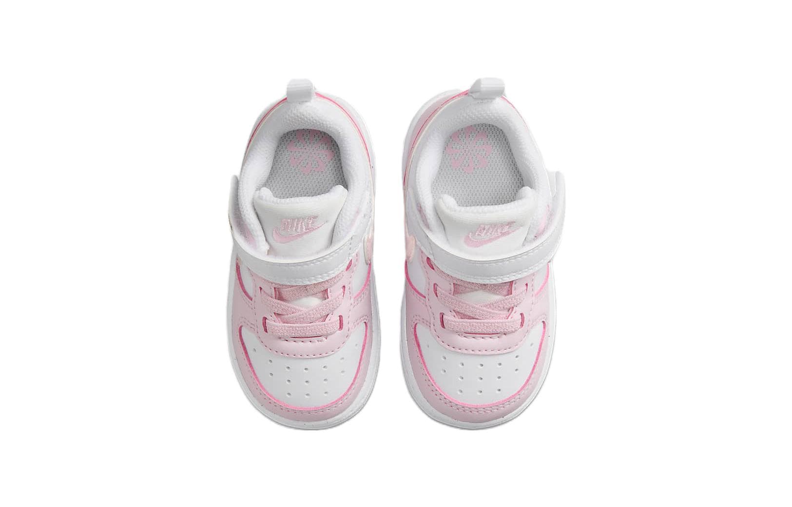 Кроссовки Nike Court Borough Low противоскользящая амортизация низкий топ обувь для малышей белый розовый для младенцев и малышей - изображение 4