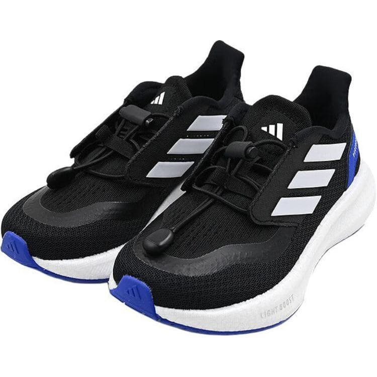 Кроссовки Adidas PUREBOOST 5 Противоскользящие Устойчивые к истиранию Низкие Беговые кроссовки Черные Детские - изображение 3