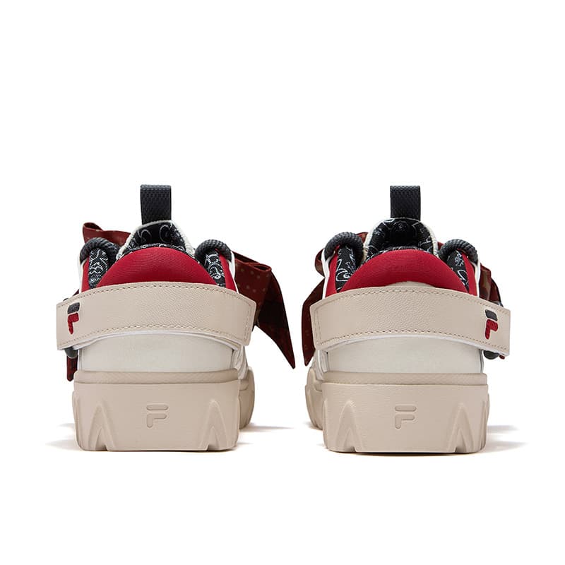 Кроссовки FILA FUSION PISA Low Топ Скейтборд Обувь Women's White Красный - изображение 4