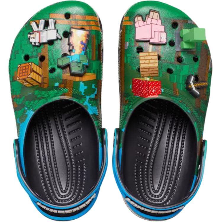 Сандалии Crocs Minecraft Низкие Сандалии для Детей Зеленые Малыш - изображение 4