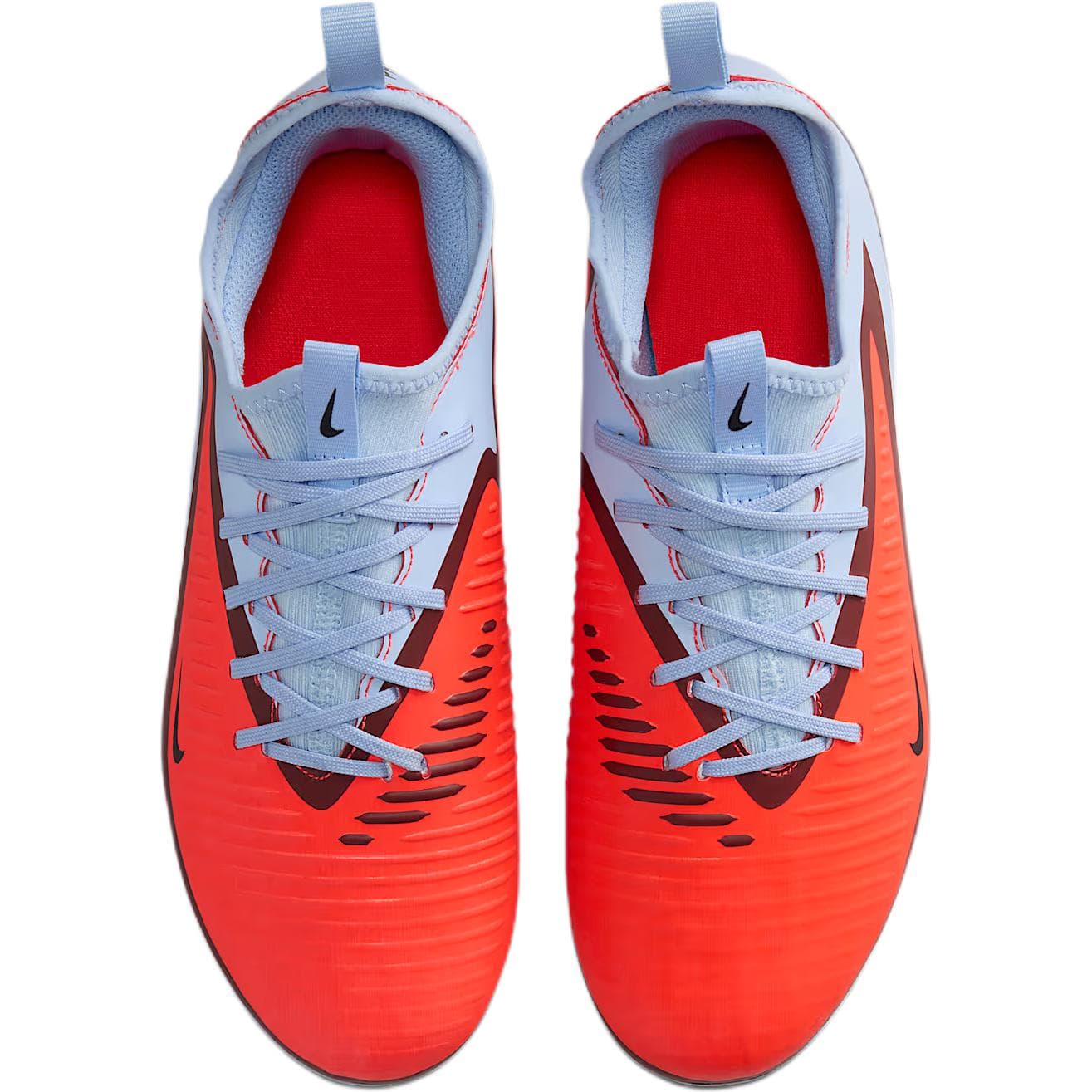 Бутсы Nike Phantom 6 противоскользящие низкие футбольные бутсы красного и синего цвета для детей - изображение 4