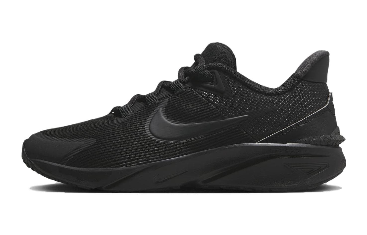 Кроссовки Nike Star Runner 4 Амортизация Устойчивость к истиранию Низкие Беговые кроссовки Черные Унисекс - изображение 1