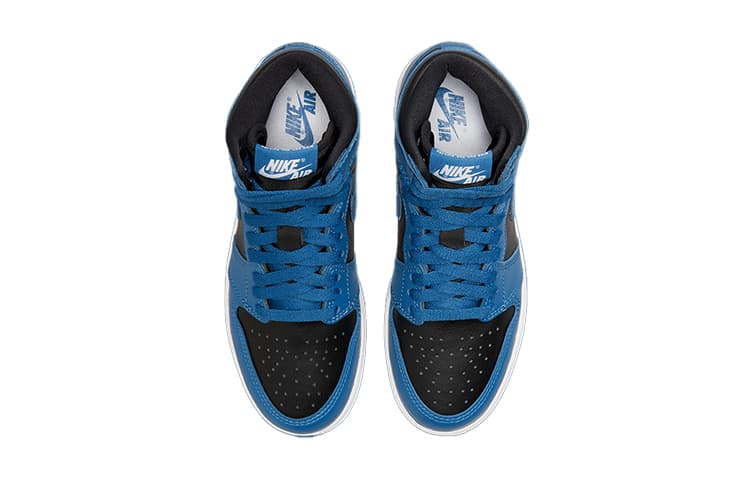 Кроссовки для баскетбола Jordan Air Jordan 1 Retro High OG Dark Marina Blue GS - изображение 6