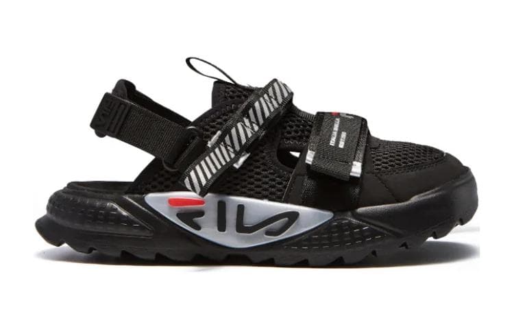 Сандалии FILA KIDS Танк Слип-резистентная амортизация Дышащие Слип-резистентные амортизирующие Дышащие Детские сандалии Черные - изображение 2