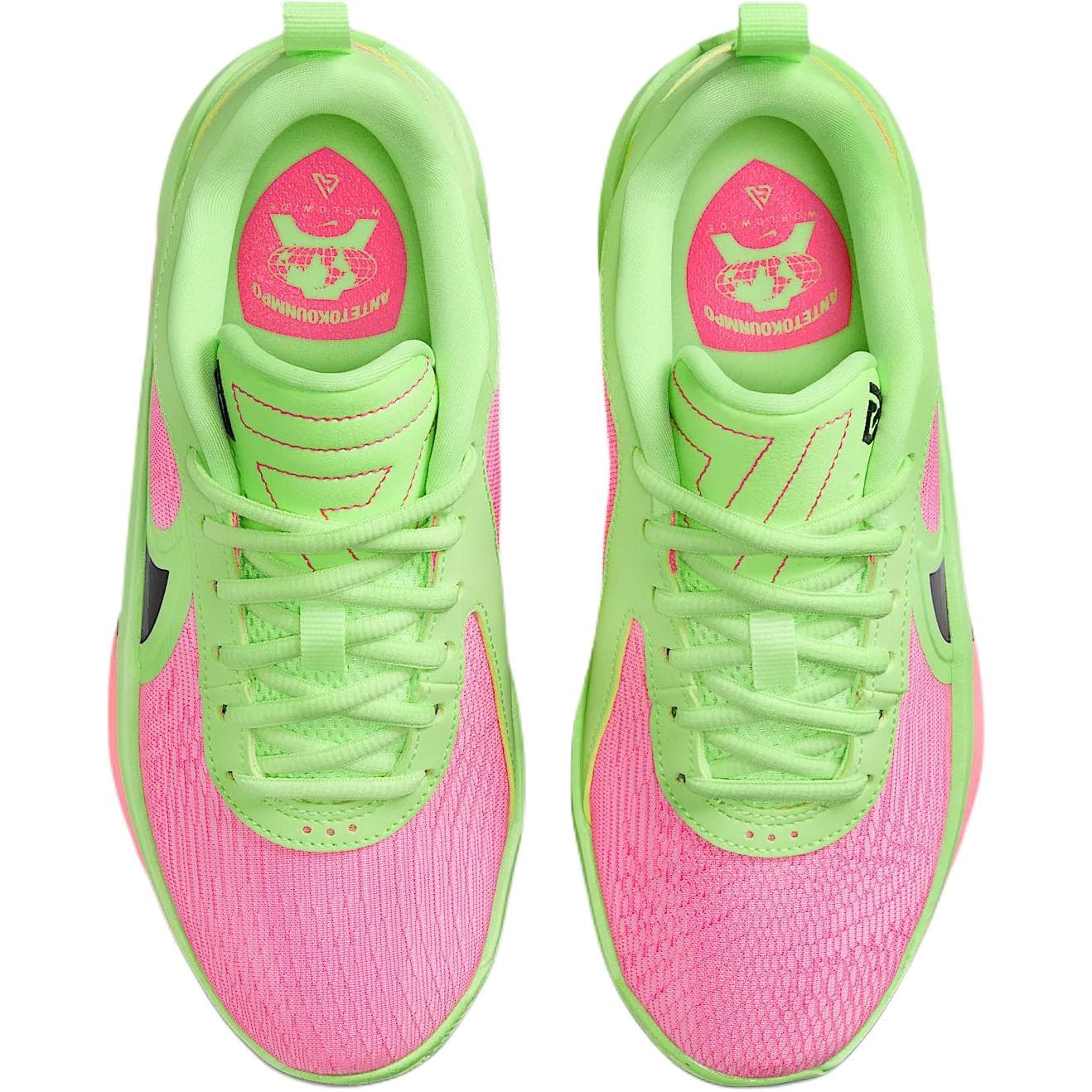 Кроссовки для баскетбола Nike Giannis Freak 6 Мягкие и Комфортные Низкие Кроссовки для Баскетбола Детские Розовые Зеленые Малыш - изображение 4